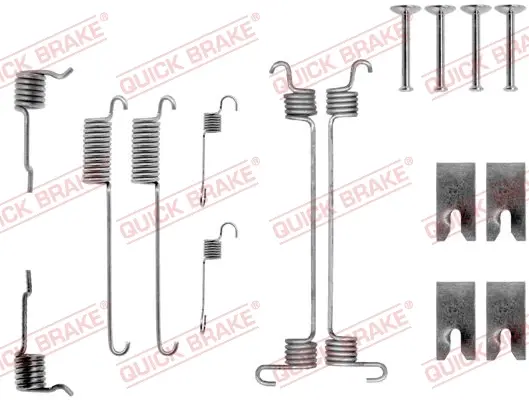 Комплект пружинок колодок ручника Ford Escort/Mondeo I 1.3-2.0 90-00 (TRW) QUICK BRAKE 105-0731 (фото 1)