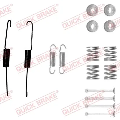 Комплект пружинок колодок ручника Toyota Hilux IV 83-88/Yaris 05- QUICK BRAKE 105-0879 (фото 1)