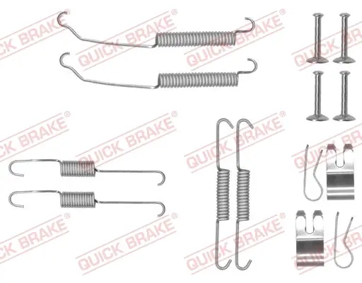 Комплект пружинок колодок ручника Ford Fiesta/Ka+ 02- QUICK BRAKE 105-0882 (фото 1)