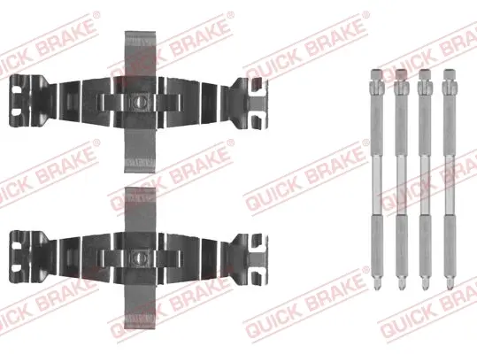 Планка супорта (переднього) прижимна (к-кт) Audi A6/A7/Q5 2.0 TFSI/TDI/3.0 TDI/3.2 TFSI 08- QUICK BRAKE 109-0022 (фото 1)