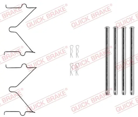 Планка супорта (переднього) прижимна (к-кт) Mitsubishi Pajero 07- QUICK BRAKE 109-0040 (фото 1)