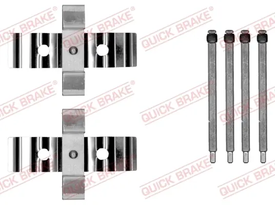 Планка супорта (заднього) прижимна (к-кт) Tesla Model X/S 13-/Volvo S60/V70 01- QUICK BRAKE 109-0054 (фото 1)