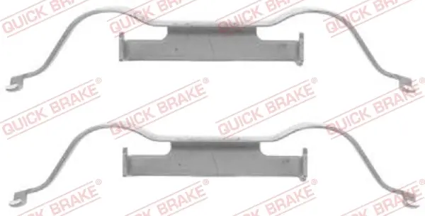 Планка супорта (переднього) прижимна (к-кт) VW Touareg/Citroen C4/Peugeot 308 95- QUICK BRAKE 109-1288 (фото 1)