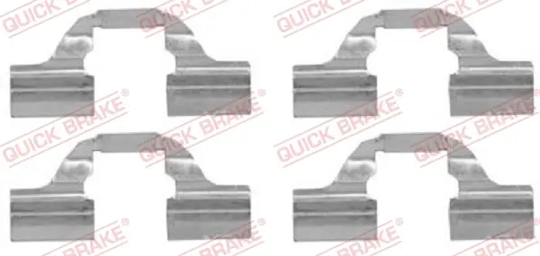 Планка супорта (заднього) прижимна (к-кт) Citroen Berlingo/Peugeot Partner 08- QUICK BRAKE 109-1684 (фото 1)