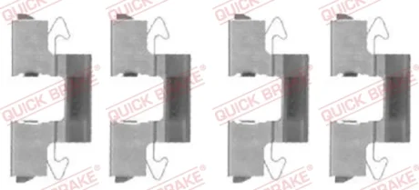 Планка супорта (заднього) прижимна (к-кт) Mitsubishi Colt IV 92-96/Lancer V/VI 92-03 (AKEBONO) QUICK BRAKE 109-1714
