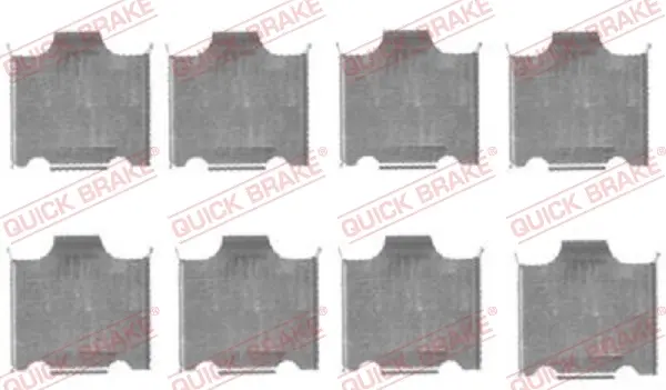 Планка супорта (переднього) прижимна (к-кт) Kia K2500/K2700 99- (Akebono) QUICK BRAKE 109-1718 (фото 1)