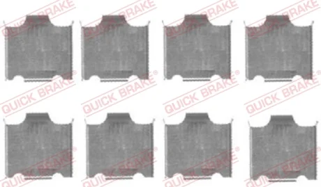 Планка супорта (переднього) прижимна (к-кт) Kia K2500/K2700 99- (Akebono) QUICK BRAKE 109-1718