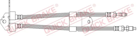 Шланг гальмівний (задній) Ford Transit 2.3/2.2TDCi-3.2TDCi 06- (К-кт) 582mm/600mm (M10x1/M12x1) 36.701 QUICK BRAKE 36-701