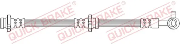 Шланг гальмівний (передній) Nissan Leaf 10- (R) (626mm) M10x1 50.744 QUICK BRAKE 50-744 (фото 1)