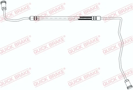 Шланг гальмівний (задній) Renault Megane/Scenic 09- (R) 96.021 QUICK BRAKE 96-021