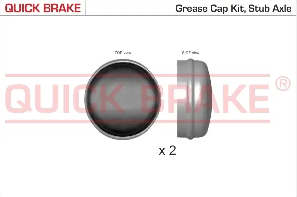 Кришка підшипника маточини (заднього) Fiat Ducato/Citroen Jumper 82-02 (d=62mm) (К-кт 2 шт) QUICK BRAKE 9821K (фото 1)