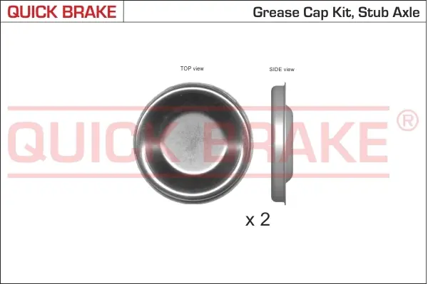 Кришка підшипника маточини (задньої) Citroen Berlingo/C3/C5/C6/Peugeot 1007 93- (d=64mm) (К-кт 2 шт) QUICK BRAKE 9826K (фото 1)
