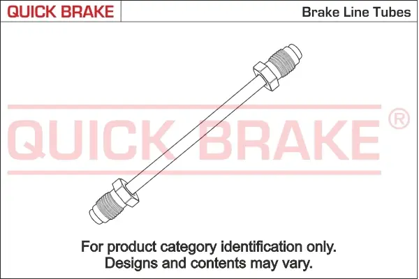 Трубка гальмівна 0.49м QUICK BRAKE CU-0490A-A (фото 1)