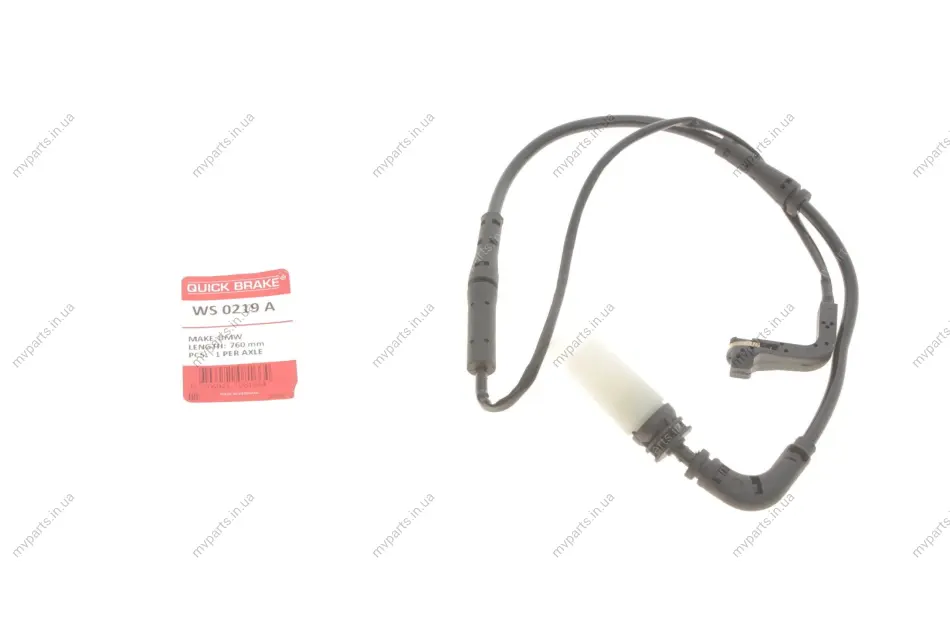 Датчик зносу гальмівних колодок (задніх) BMW 5 (E60) 03- (L=690mm) WS 0219 A QUICK BRAKE WS-0219-A (фото 1)