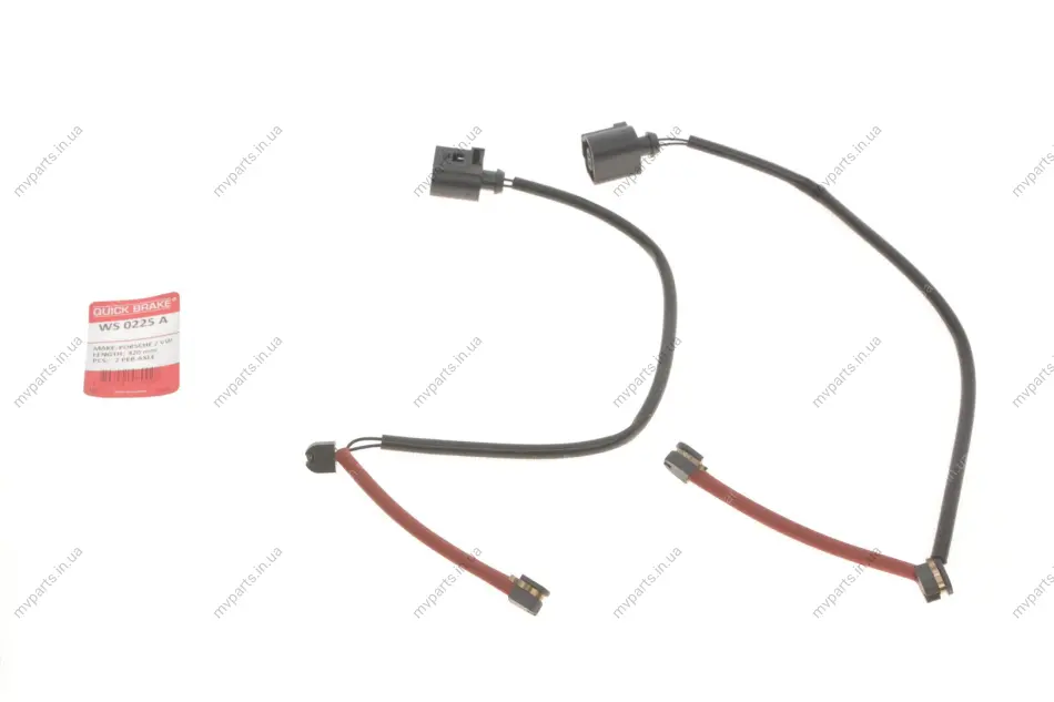 Датчик зносу гальмівних колодок (передніх) VW Touareg 02-10/ Audi Q7 06-15 (L=420mm) К-кт 2 шт. WS 0225 A QUICK BRAKE WS-0225-A (фото 1)