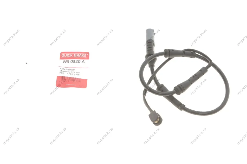 Датчик зносу гальмівних колодок (передніх) BMW 1 (F20)/2 (F22)/3 (F30) 1.6-4.0 10- WS 0320 A QUICK BRAKE WS-0320-A (фото 1)