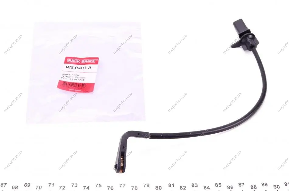 Датчик зносу гальмівних колодок (передніх) Audi A4/A5/Q5 15- (L=283mm) WS 0403 A QUICK BRAKE WS-0403-A (фото 1)