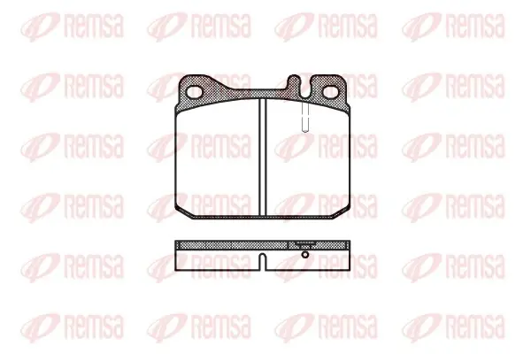 Колодка гальм. диск. MERCEDES 200/300 Series (C123) (03/77-12/85) передн. (вир-во) REMSA 0010-20 (фото 1)