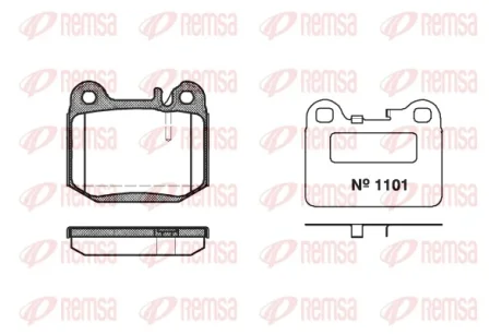 Колодка гальм. диск. MB M-CLASS (W163) (02/98-06/05) задн. (вир-во) REMSA 0014-40