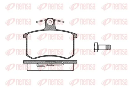Колодка гальм. диск. ALFA 164, AUDI 100 задн. (вир-во) REMSA 0135-00
