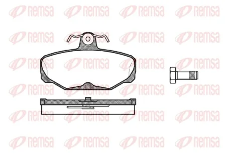 Колодка гальм. диск. FORD ESCORT V, VII задн. (вир-во) REMSA 0205-00