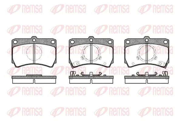 Колодка гальм. диск. MAZDA 121 1.1-1.3I 93-96,323 1.3I,1.7TD,1.8I 94 - передн. (вир-во) REMSA 0212-02 (фото 1)
