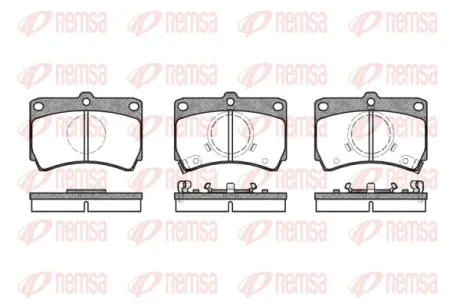 Колодка гальм. диск. MAZDA 121 1.1-1.3I 93-96,323 1.3I,1.7TD,1.8I 94 - передн. (вир-во) REMSA 0212-02