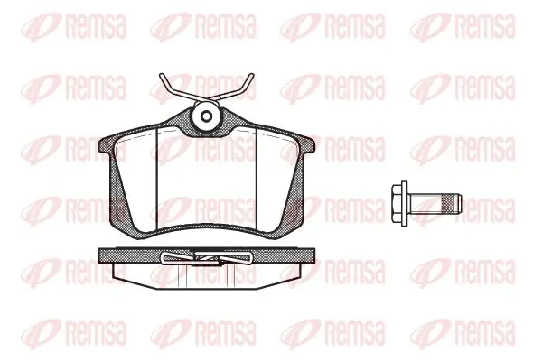 Колодка гальм. диск. AUDI, CITROEN, FORD, PEUGEOT, RENAULT, SEAT, SKODA, VW задн. (вир-во) REMSA 0263-05 (фото 1)