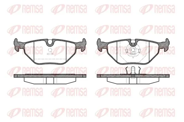 Колодка гальм. диск. BMW 3 (E30, E36), 5 (E28, E34) задн. (вир-во) REMSA 0265-00 (фото 1)