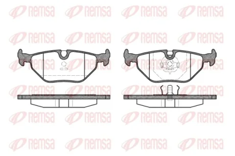 Колодка гальм. диск. BMW 3 (E30, E36), 5 (E28, E34) задн. (вир-во) REMSA 0265-00