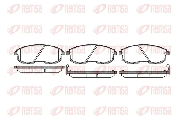 Колодка гальм. диск. NISSAN MAXIMA QX 94-99 передн. (вир-во) REMSA 0293-12 (фото 1)