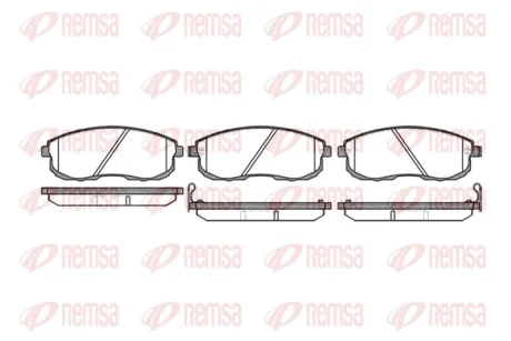 Колодка гальм. диск. NISSAN MAXIMA QX 94-99 передн. (вир-во) REMSA 0293-12