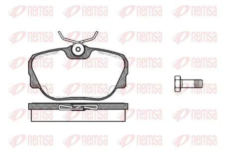 Колодка гальм. диск. BMW 3 (E30) 82-94 передн. (вир-во) REMSA 0296-00