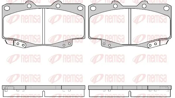 Колодка гальм. диск. TOYOTA LANDCRUISER 90 3.0D-4D 16V 00.10 - передн. (вир-во) REMSA 0315-22 (фото 1)