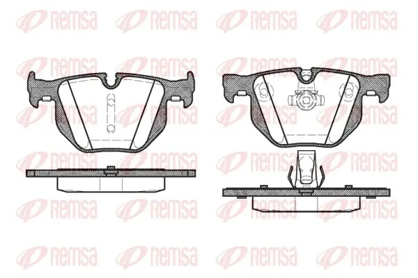 Колодка гальм. диск. BMW 325, 330,335 (E90-93) 05 - задн. (вир-во) REMSA 0381-60 (фото 1)