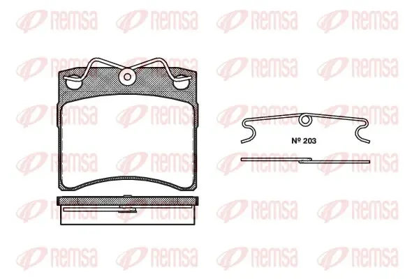 Колодка гальм. диск. VW T4 передн. (вир-во) REMSA 0385-00 (фото 1)