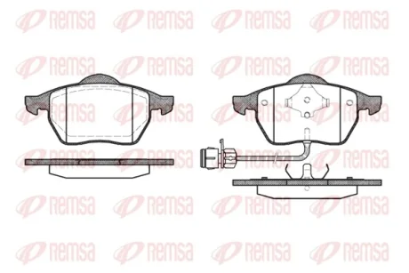 Колодка гальм. диск. AUDI 100 (44, 44Q, C3, 4A, C4) передн. (вир-во) REMSA 0390-02