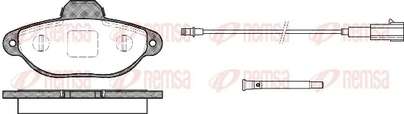 Колодка гальм. диск. FIAT 500 1.2 07-, FORD KA 1.2 08 - передн. (вир-во) REMSA 0414-21 (фото 1)