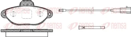 Колодка гальм. диск. FIAT 500 1.2 07-, FORD KA 1.2 08 - передн. (вир-во) REMSA 0414-21