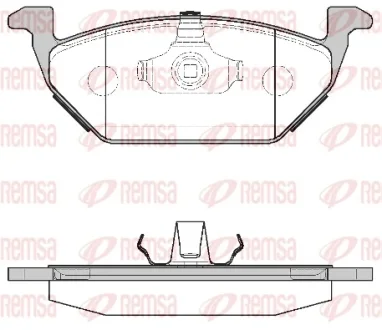 Колодка гальм. диск. SEAT LEON; SKODA OCTAVIA 96-; VW BORA 99-, GOLF 97- передн. (вир-во) REMSA 0633-00