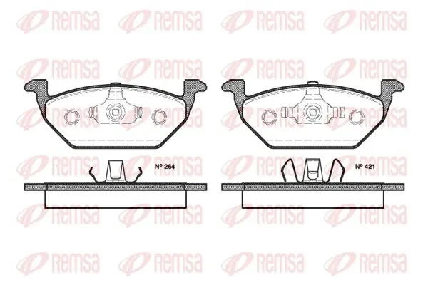 Колодка гальм. диск. AUDI A3, SEAT CORDOBA, SKODA, VW передн. (вир-во) REMSA 0633-20 (фото 1)