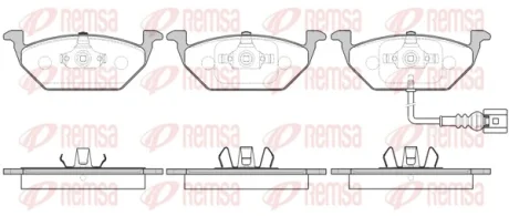 Колодка гальм. диск. AUDI A3, SEAT, SKODA, VW передн. (вир-во) REMSA 0633-41