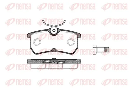 Колодка гальм. диск. FORD FIESTA, FOCUS задн. (вир-во) REMSA 0693-00