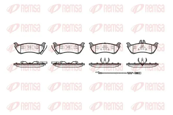 Колодка гальм. диск. MB M-CLASS (W163) (02/98-06/05) задн. (вир-во) REMSA 0698-11 (фото 1)