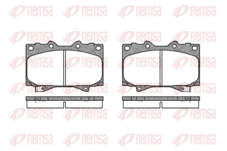 Колодка гальм. диск. TOYOTA LAND CRUISER (_J7_), LAND CRUISER 100 (_J10_) передн. (вир-во) REMSA 0707-04