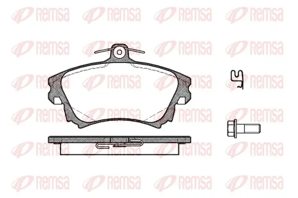 Колодка гальм. диск. MITSUBISHI COLT VI передн. (вир-во) REMSA 0708-02 (фото 1)