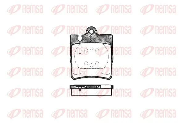 Колодка гальм. диск. MB E-CLASS (W210) задн. (вир-во) REMSA 0709-00 (фото 1)