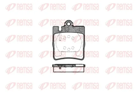 Колодка гальм. диск. MB E-CLASS (W210) задн. (вир-во) REMSA 0709-00