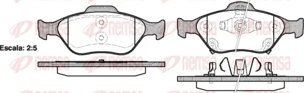 Колодка гальм. диск. TOYOTA YARIS передн. (вир-во) REMSA 0766-12 (фото 1)