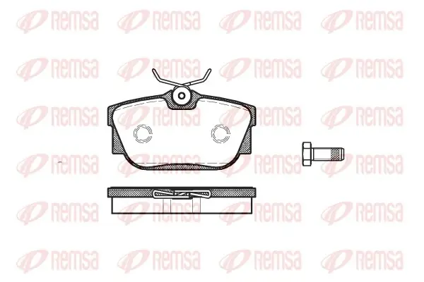 Колодка гальм. диск. VW T4 задн. (вир-во) REMSA 0767-00 (фото 1)